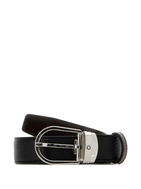 Horseshoe leather reversible belt by MONTBLANC