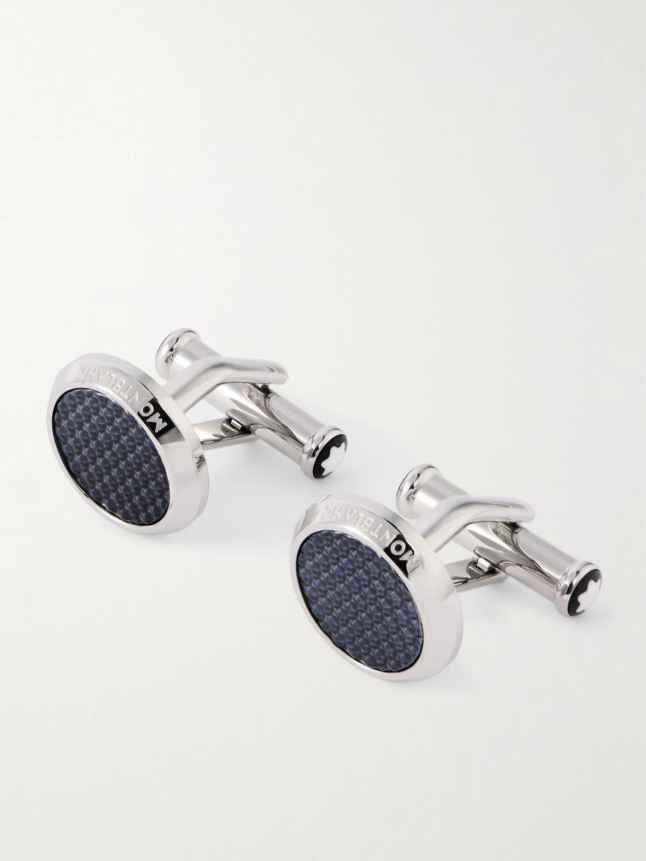 Meisterstück Lacquered Stainless Steel Cufflinks by MONTBLANC