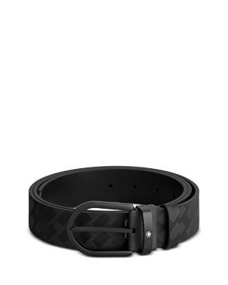 Men's Black Leather Belt by MONTBLANC