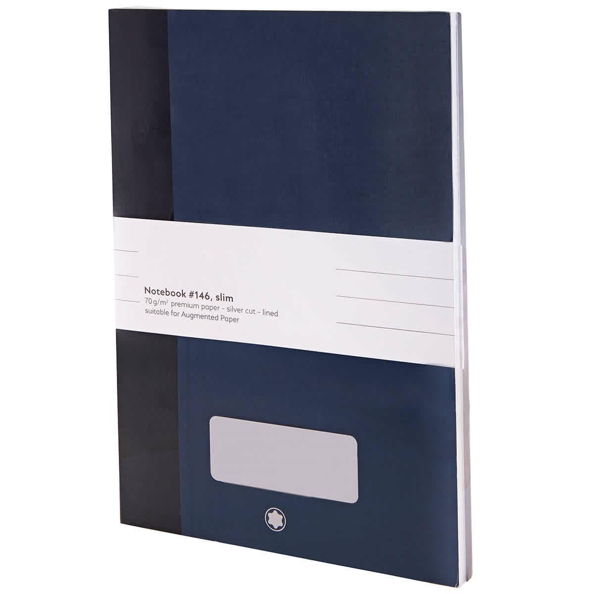 Montblanc 2 Fine Stationery #146 Slim Blue Notebooks by MONTBLANC