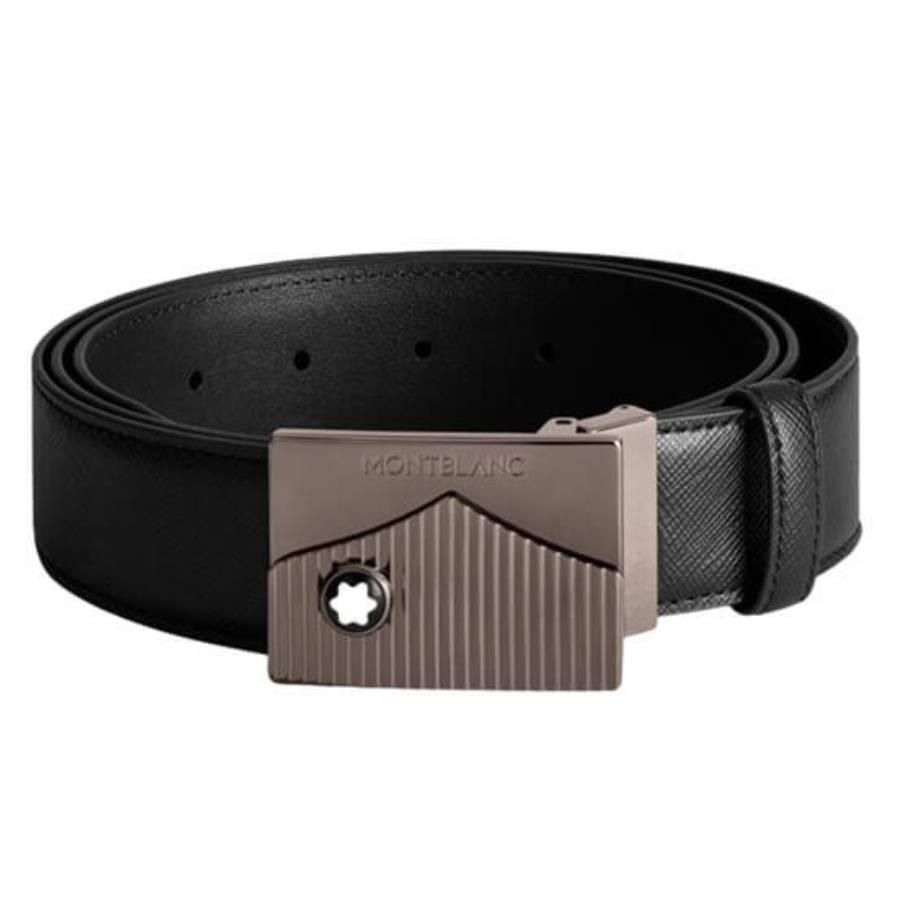 Montblanc Black 35 mm Saffiano-Printed Leather Belt by MONTBLANC