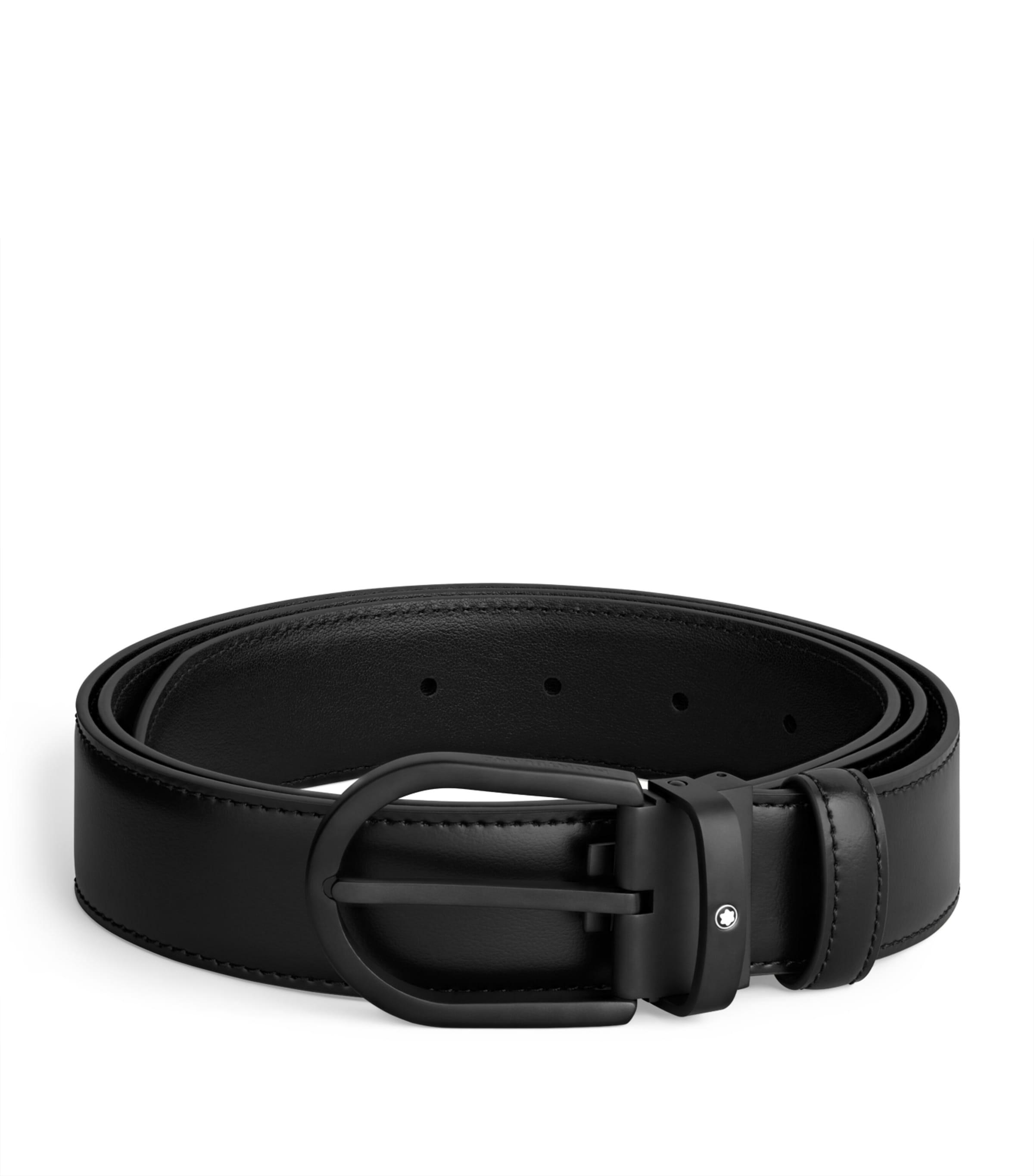Montblanc Leather Horseshoe Buckle Belt by MONTBLANC