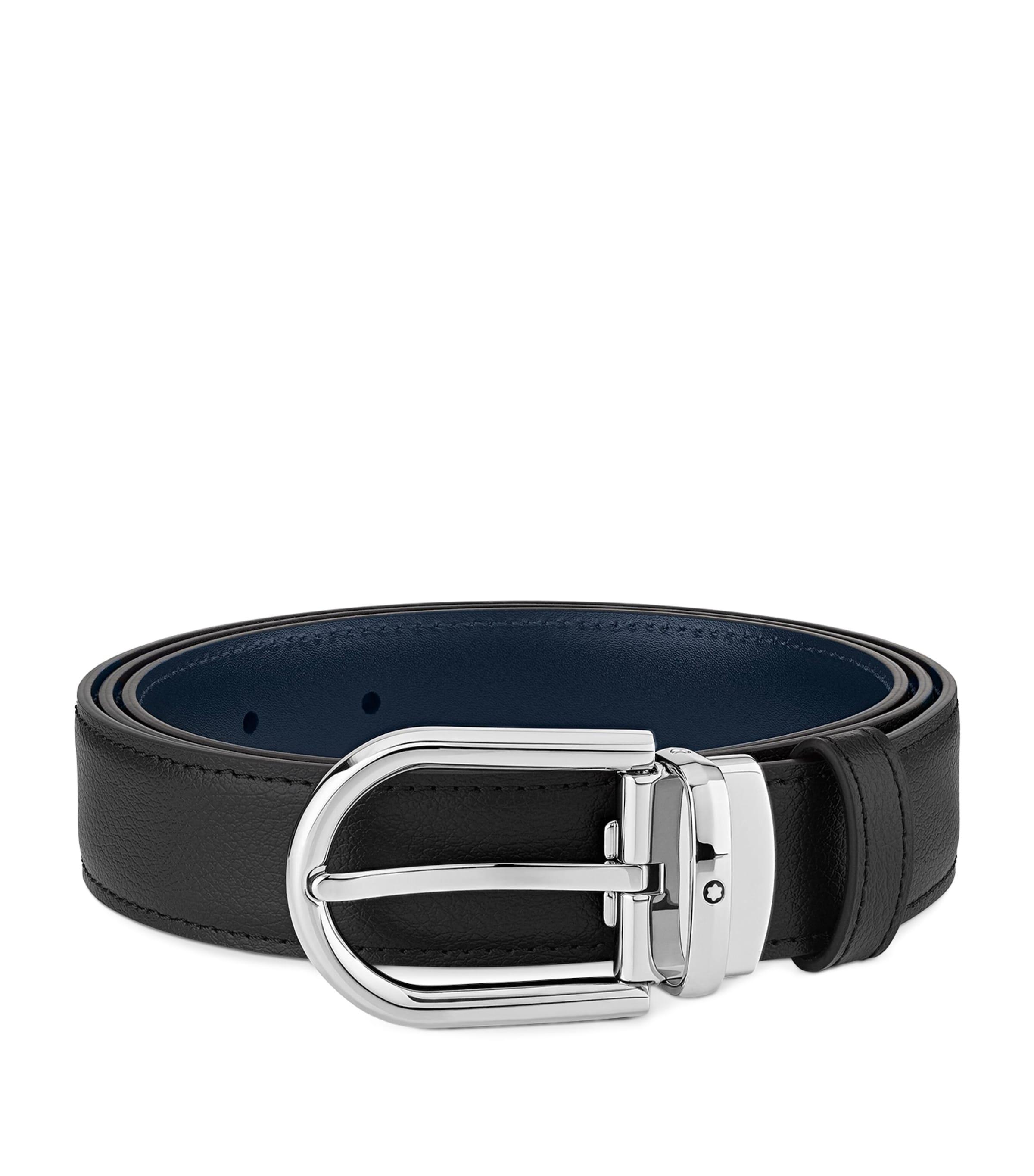 Montblanc Leather Reversible Horseshoe Belt by MONTBLANC