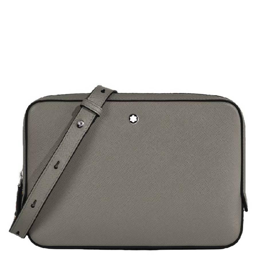 Montblanc Medium Grey Sartorial Mini Messenger Bag by MONTBLANC