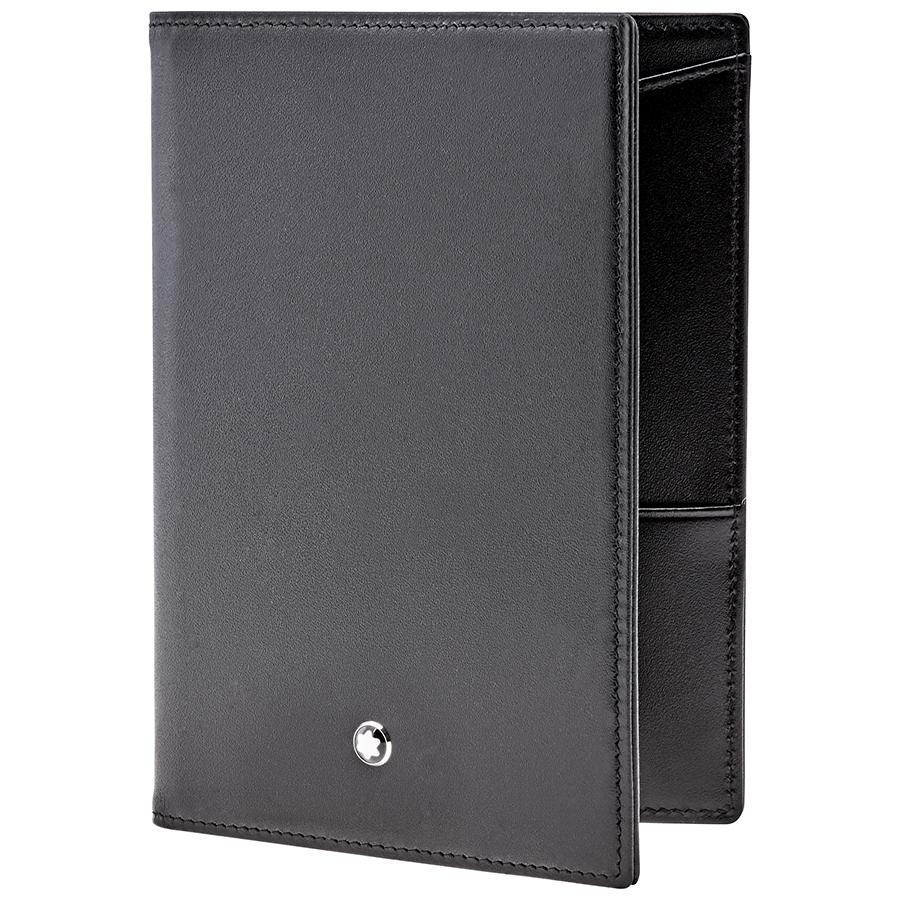Montblanc Meisterstuck International Passport Holder in Glossy Black Leather 35285 by MONTBLANC