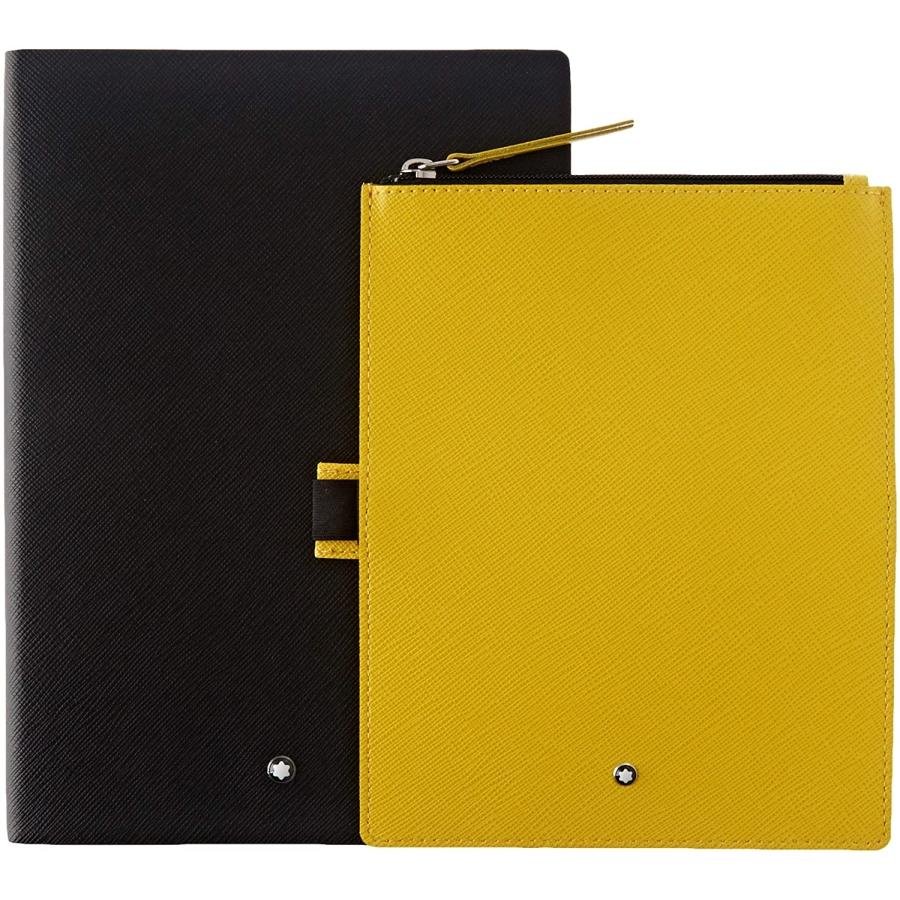 Montblanc Notebook #146 With Yellow Saffiano Leather Pocket by MONTBLANC