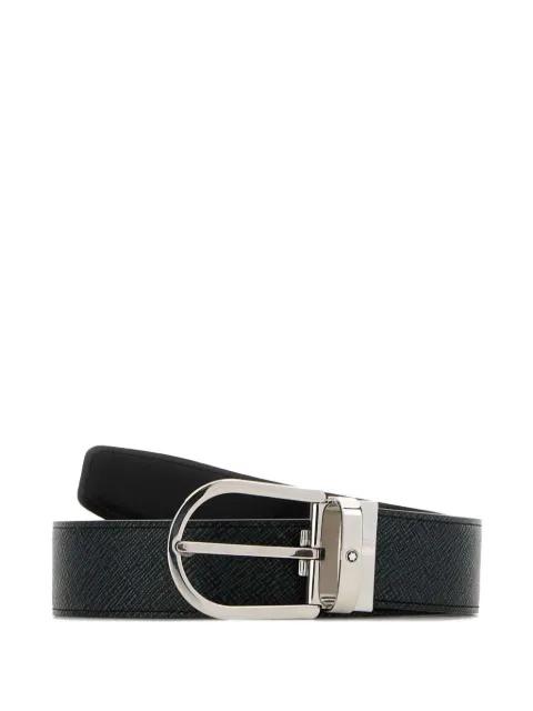 leather reversible belt by MONTBLANC