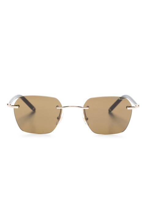 logo-plaque square-frame sunglasses by MONTBLANC