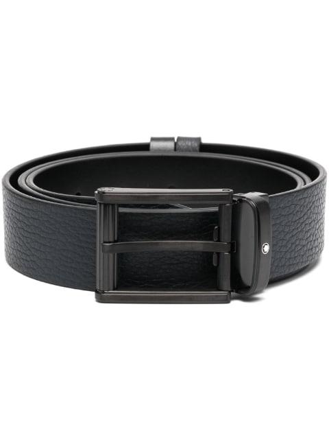 pebble-leather buckle belt by MONTBLANC