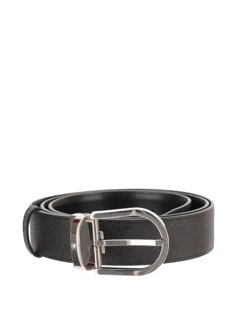 reversible buckle leather belt by MONTBLANC