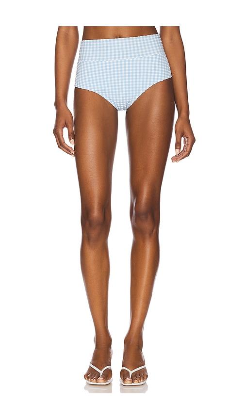 Montce Ac High Rise Bikini Bottom in Baby Blue by MONTCE