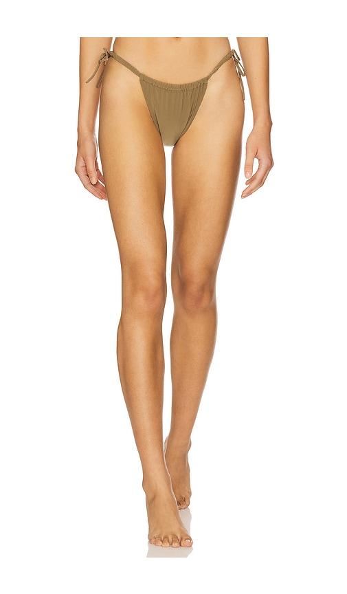 Montce Brasil Scrunch Bikini Bottom in Olive by MONTCE