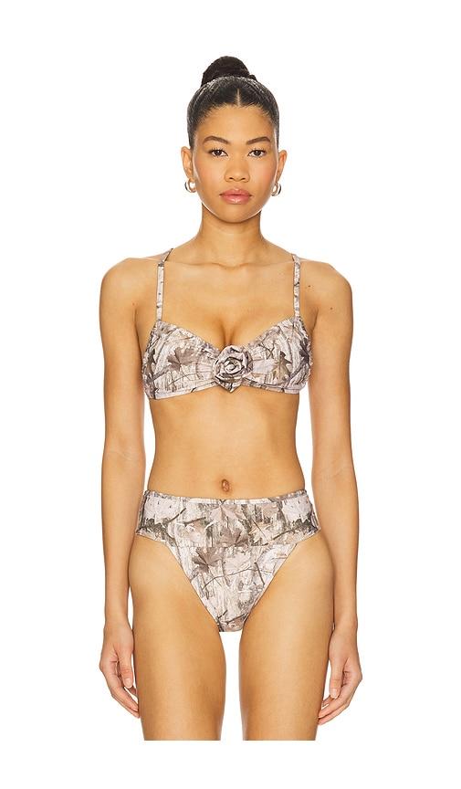 Montce Devin Rosa Bikini Top in Taupe by MONTCE
