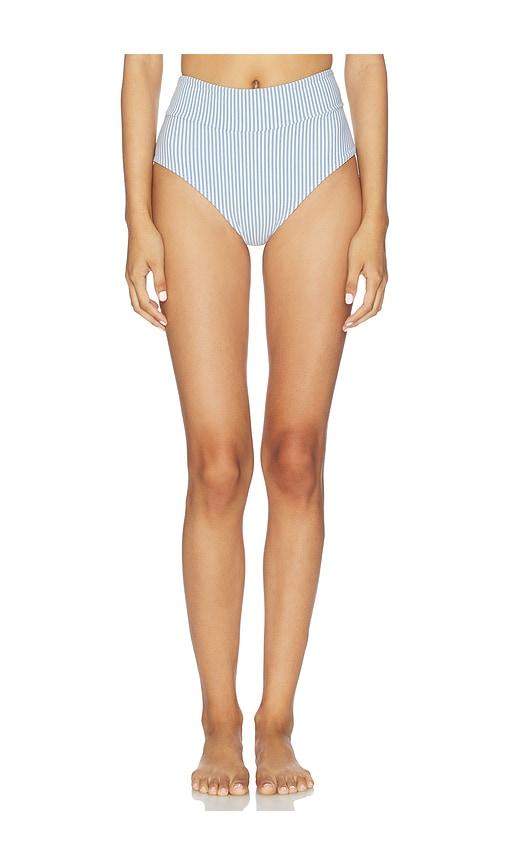 Montce High Rise Bikini Bottom in Blue by MONTCE