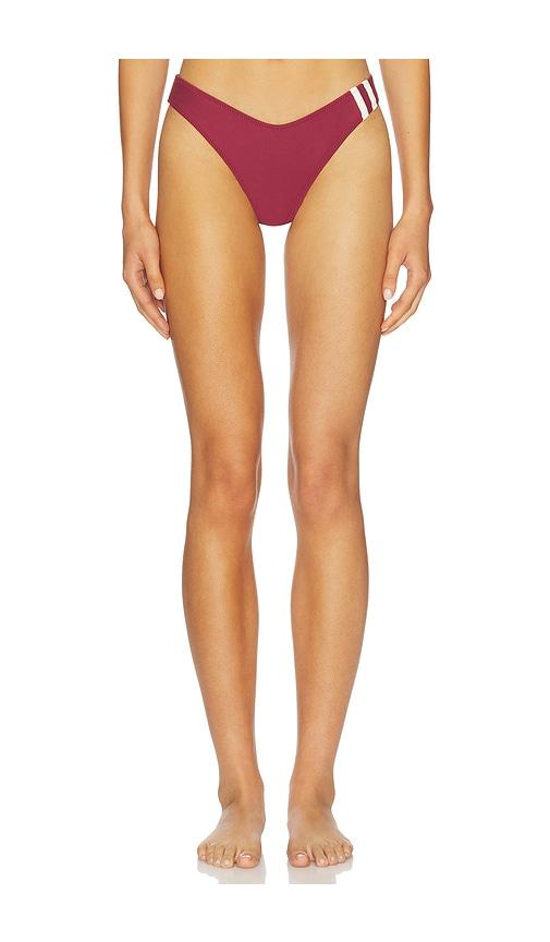 Montce Sporty Lulu Bikini Bottom in Burgundy by MONTCE