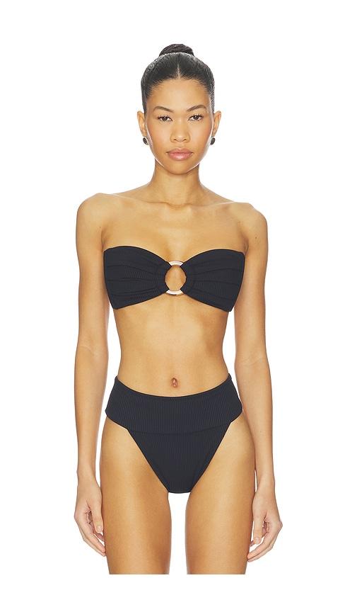 Montce Tori Bandeau Bikini Top in Black by MONTCE