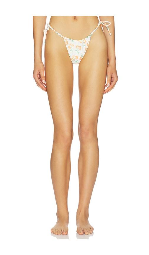 Montce X Elsa Hosk Brasil Side Tie Bikini Bottom in Cream by MONTCE