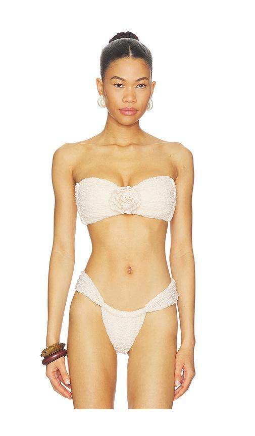 Montce x Elsa Hosk Rosa Bandeau Bikini Top in Beige by MONTCE