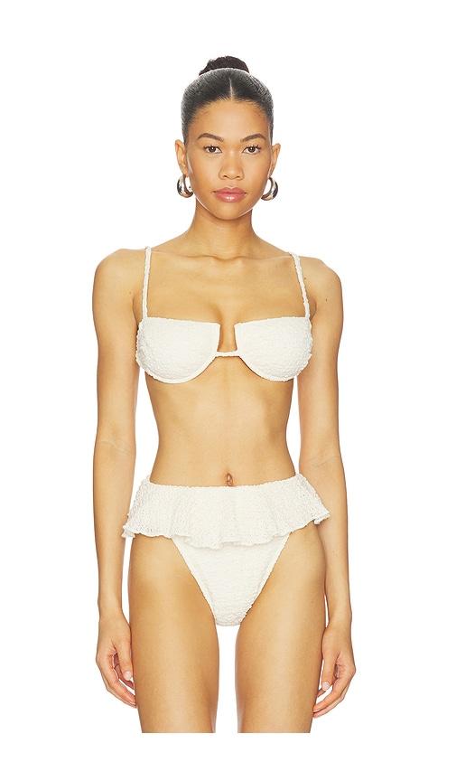 Montce x Elsa Hosk Simonette Bikini Top in Beige by MONTCE