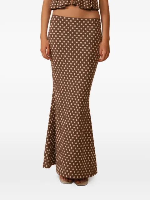 Natalia polka-dot maxi skirt by MONTCE