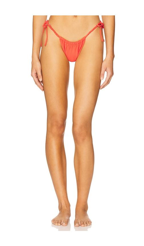 Montce Swim Brasil Scrunch Bikini Bottom in Red by MONTCE SWIM