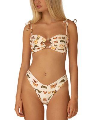 Tori Ties Bandeau Bikini Top & Lulu Bikini Bottom by MONTCE