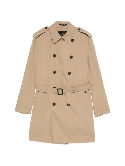 belted double-breasted coat by MONTECORE