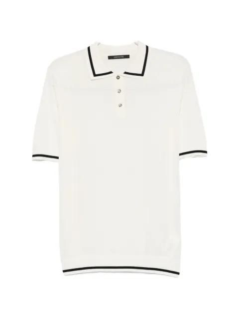 contrast-trim knitted polo shirt by MONTECORE