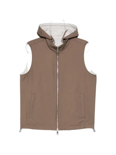 hoodied zip gilet by MONTECORE