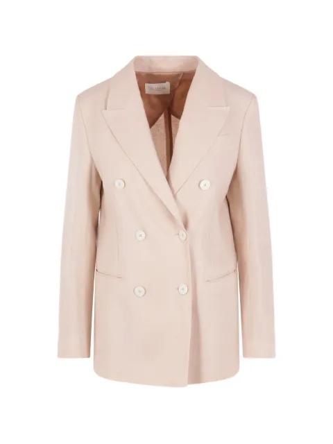 double-breasted linen jacket by MONTEDORO