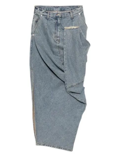 asymmetric skirt by MOOHONG