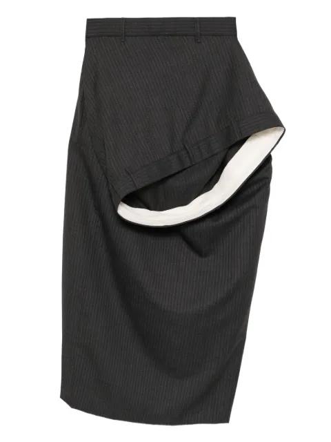 deconstructed wool skirt by MOOHONG