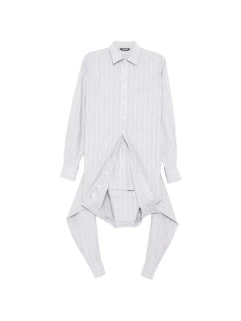 double sleeve striped shirt by MOOHONG