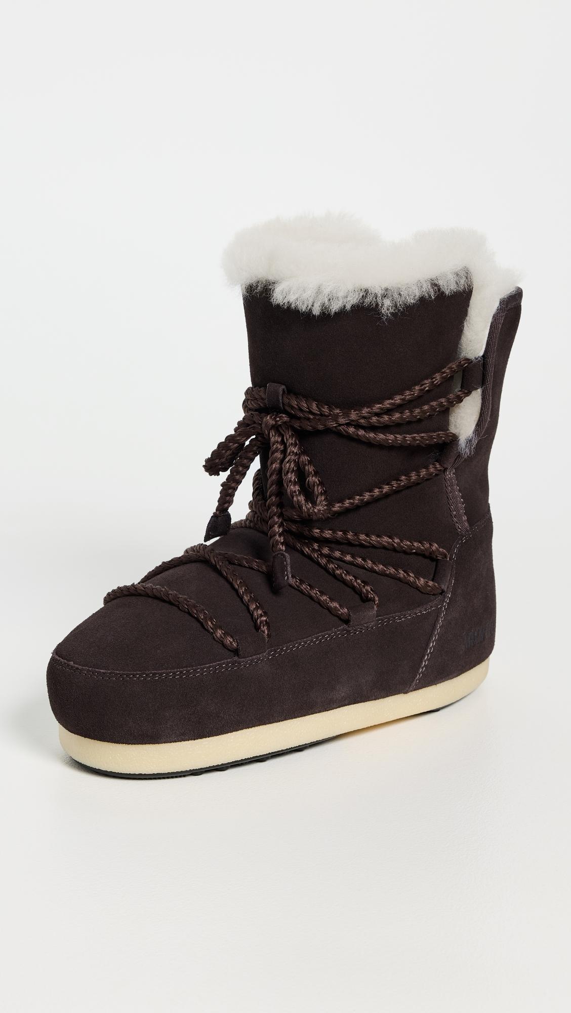 Evx Suede Shearling Boots by MOON BOOT