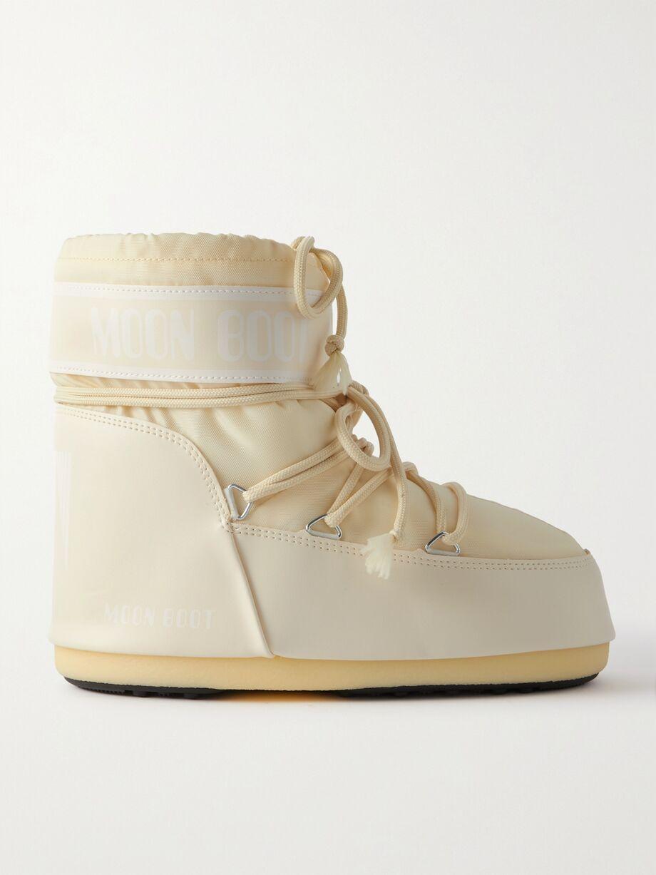 Icon Low shell and leather-like snow boots by MOON BOOT