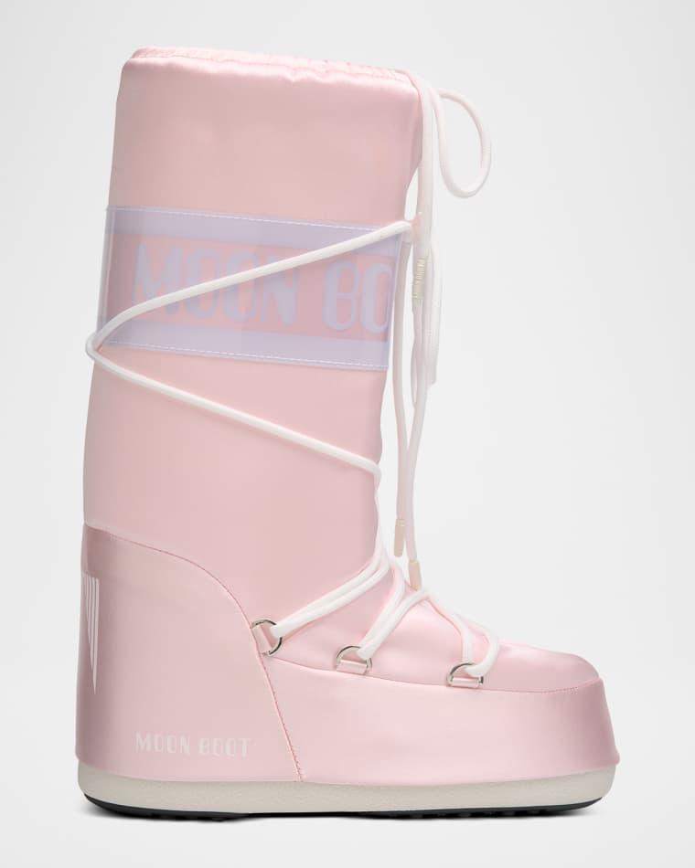 Icon Pearly Satin Knee-High Snow Boots by MOON BOOT