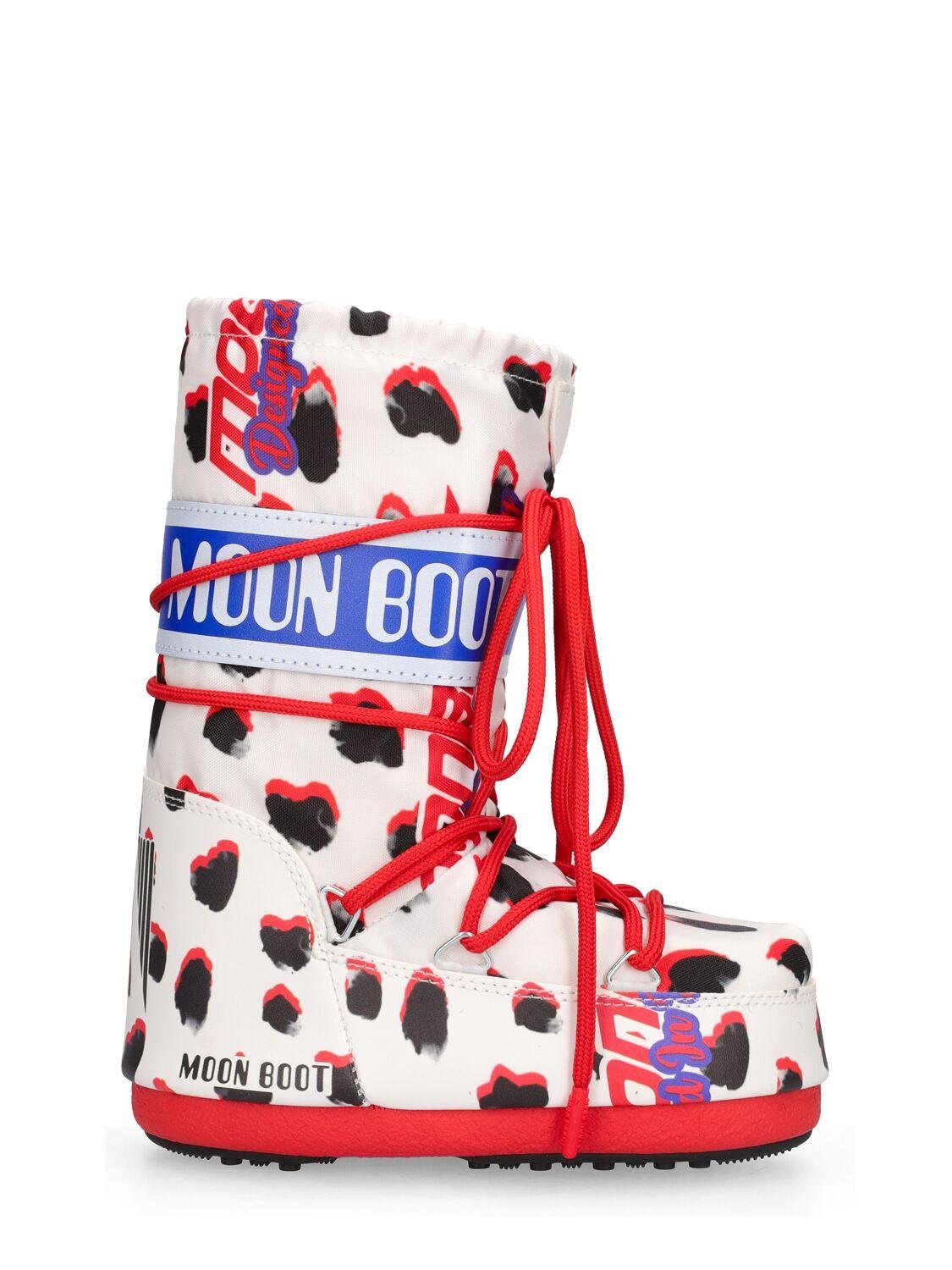 Icon Tall Dalmatian Nylon Snow Boots by MOON BOOT