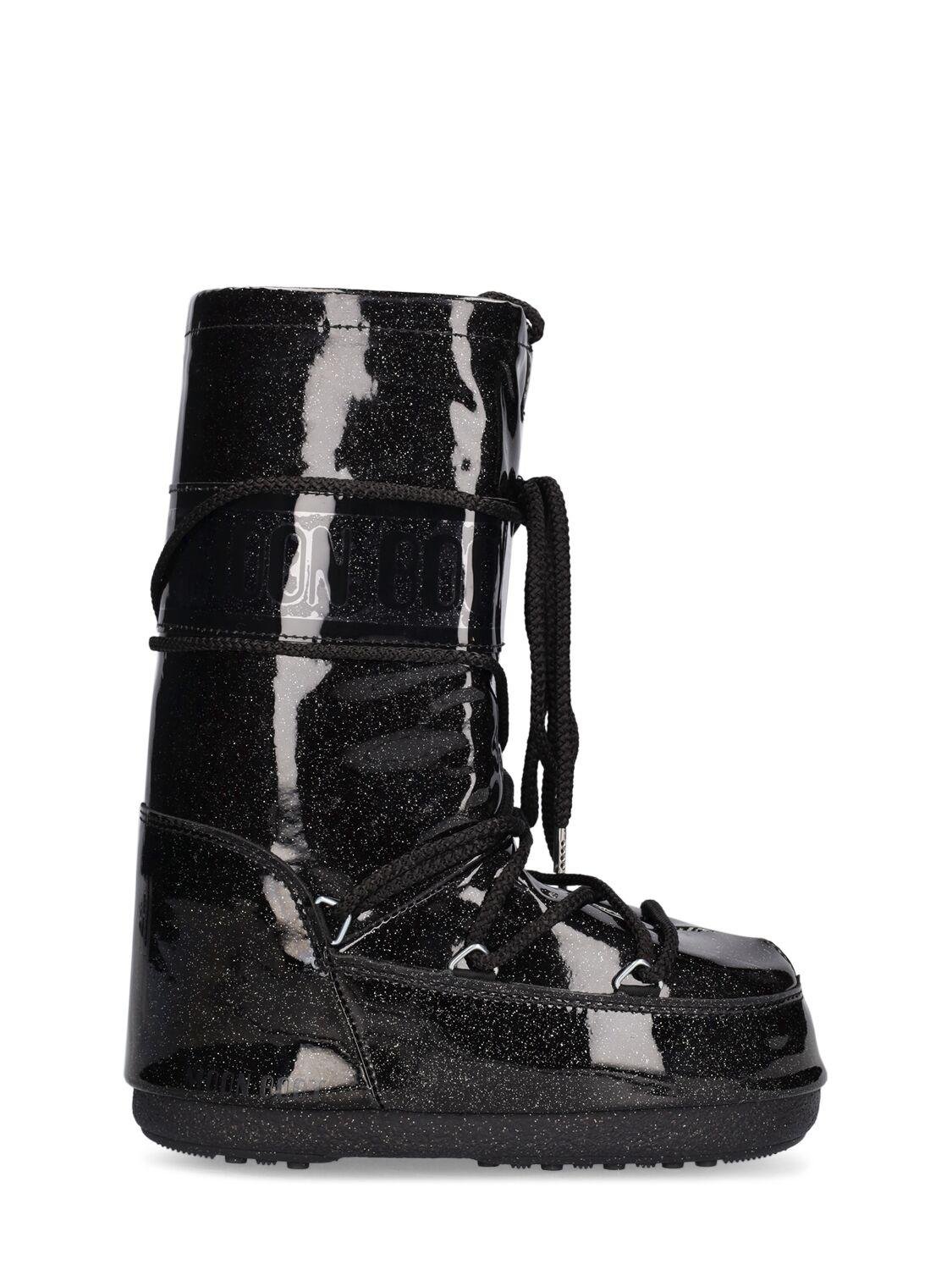 Icon Tall Glitter Nylon Snow Boots by MOON BOOT