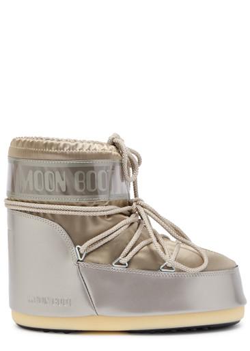 Icon padded metallic satin snow boots by MOON BOOT
