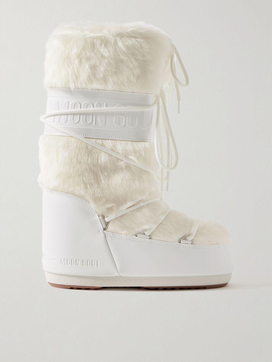 Icon plush and leather-like snow boots by MOON BOOT