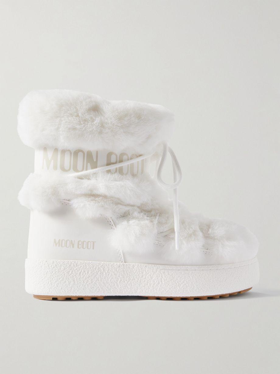 LTrack Monaco plush-trimmed shell and leather-like snow boots by MOON BOOT