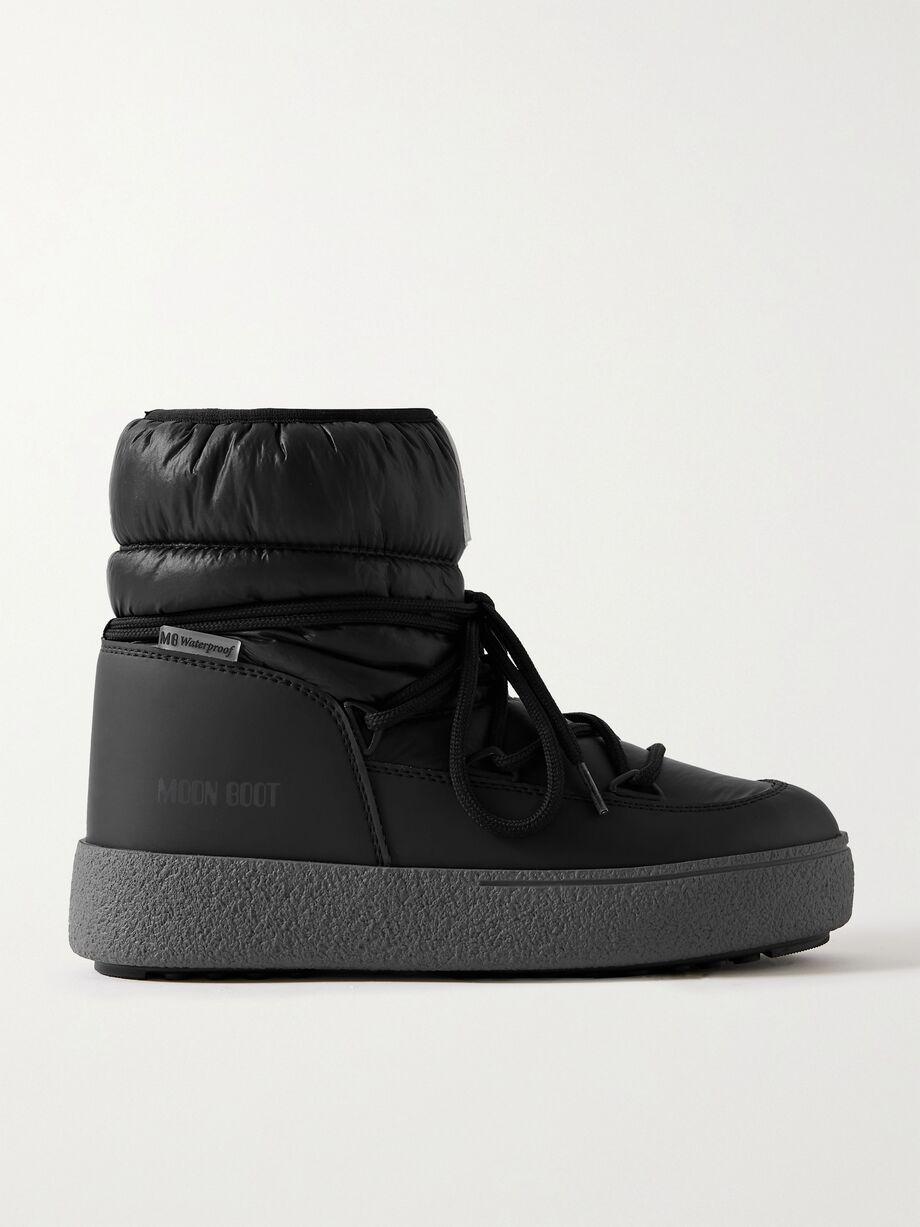 LTrack quilted shell and leather-like snow boots by MOON BOOT