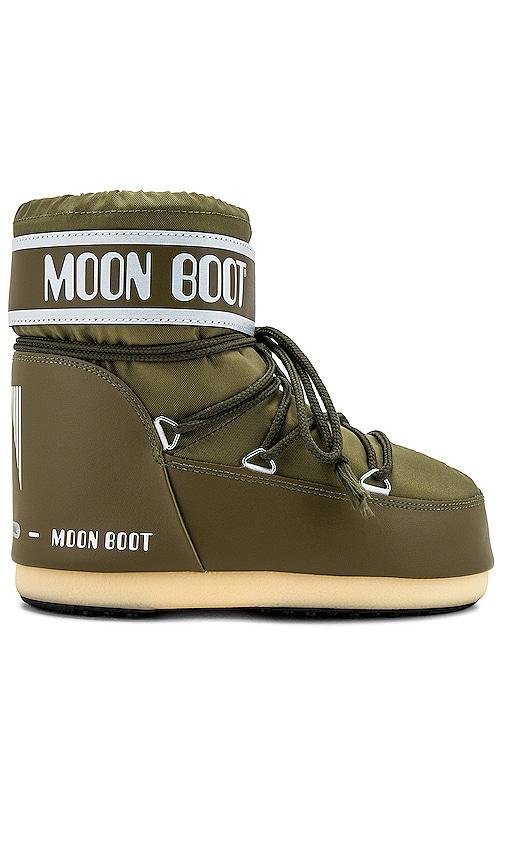 MOON BOOT Classic Low 2 Bootie in Olive by MOON BOOT