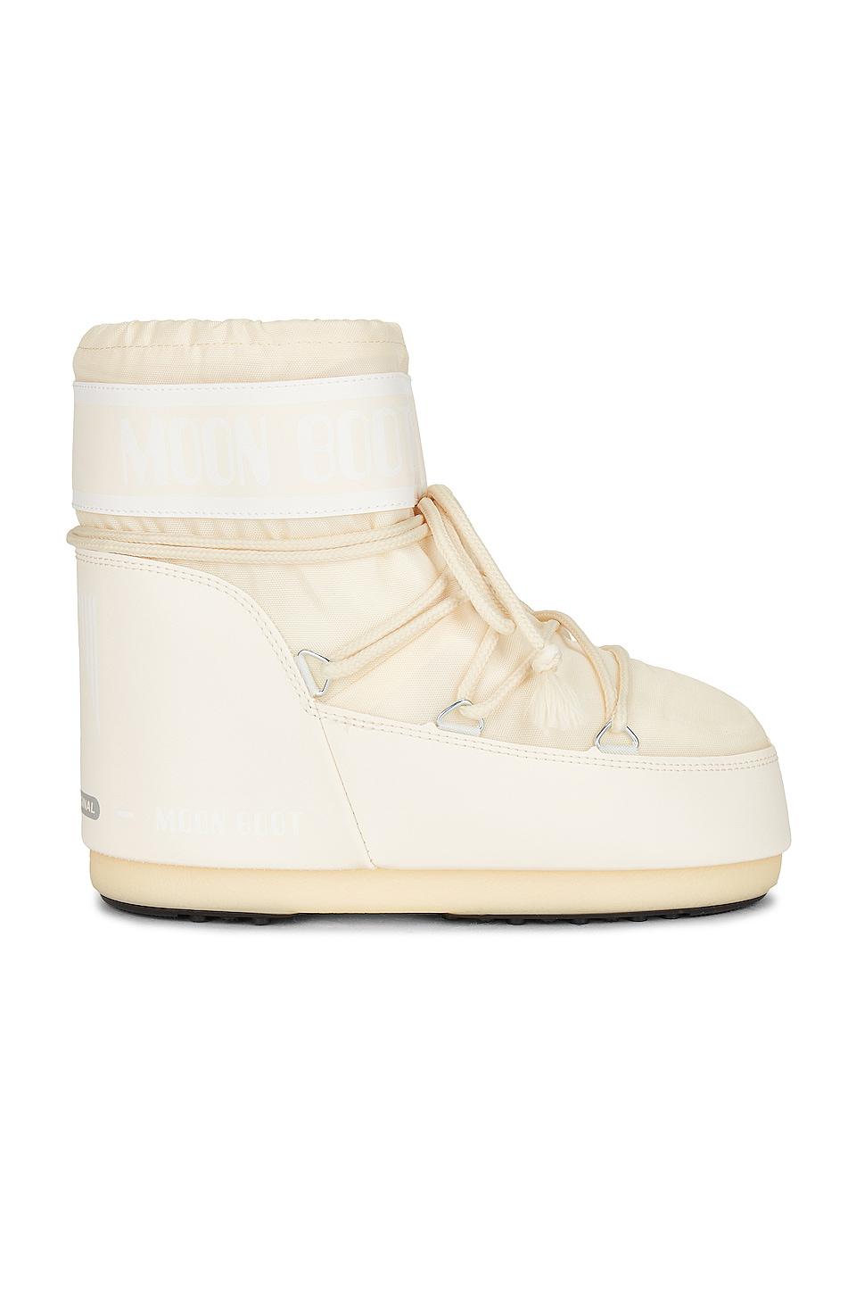 MOON BOOT Icon Low Nylon Boot in Cream by MOON BOOT