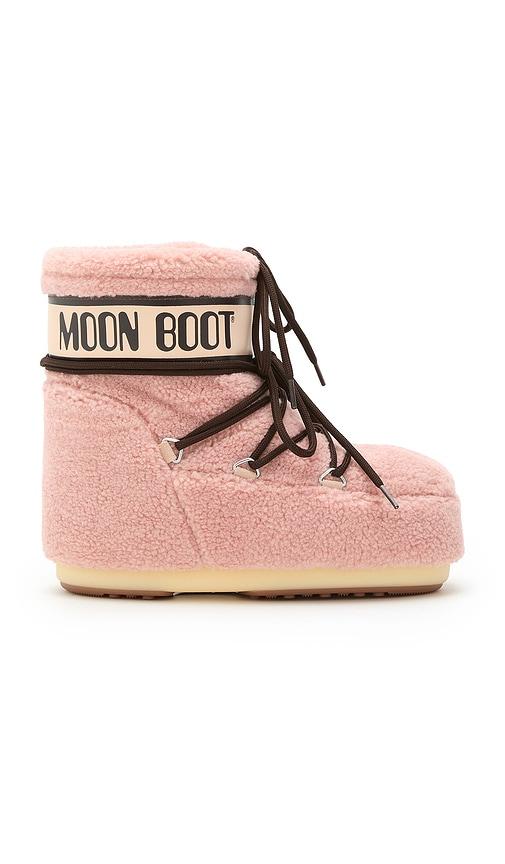 MOON BOOT Kids Icon Fleece Low Boot in Pink by MOON BOOT