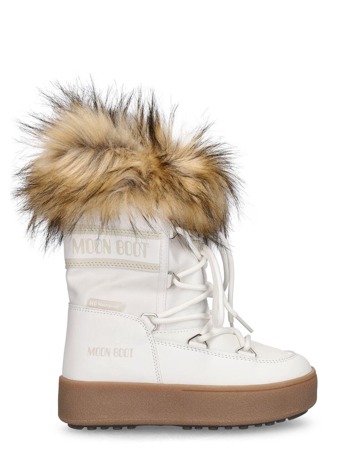 Nylon Ankle Snow Boots W/ Faux Fur by MOON BOOT