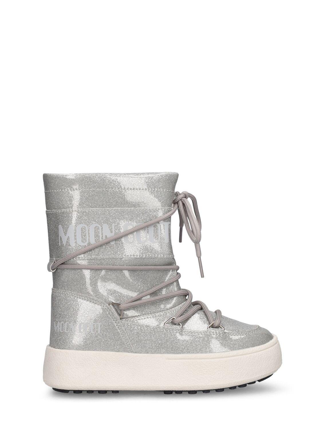 Nylon Glitter Ankle Snow Boots by MOON BOOT