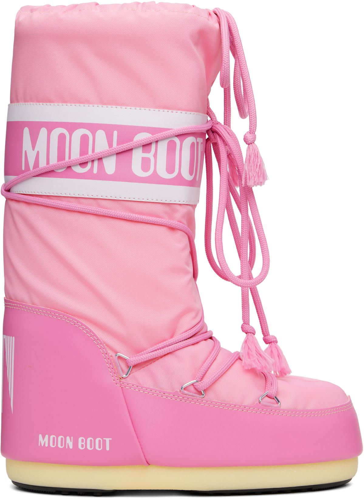 Pink Icon Nylon Boots by MOON BOOT