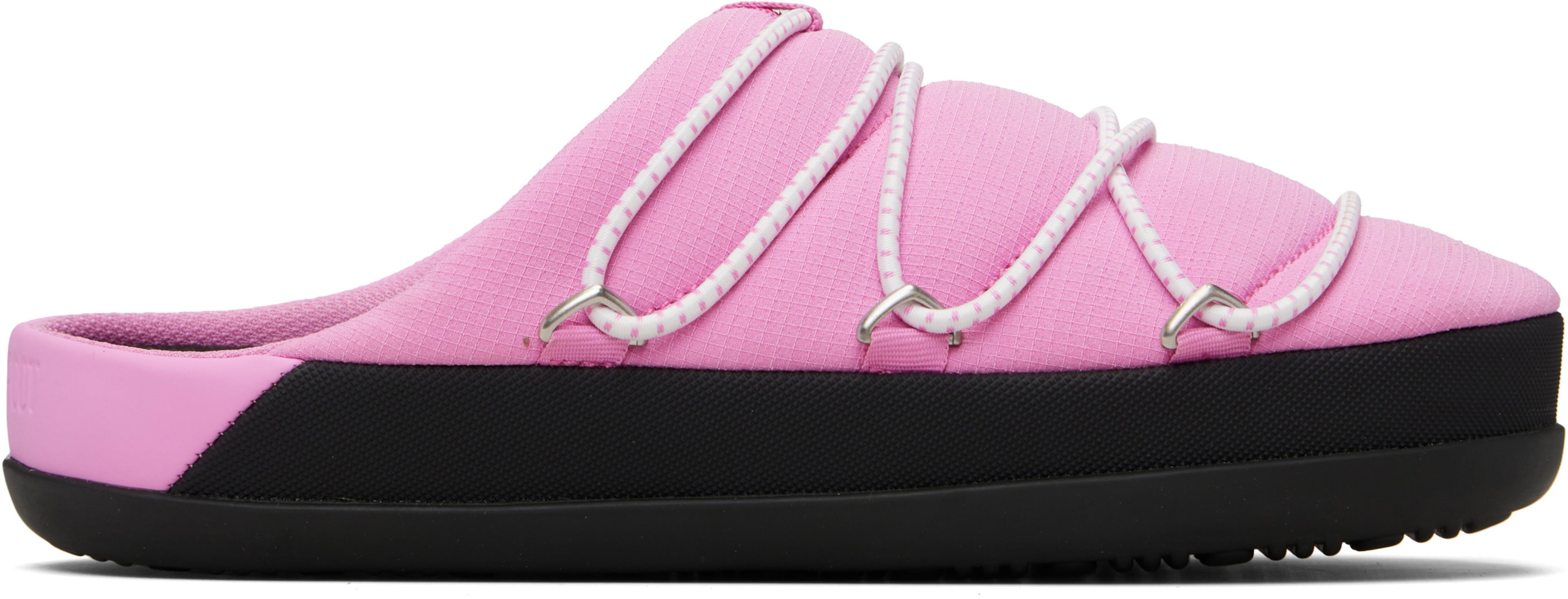 Pink Soft Slipper Loafers by MOON BOOT