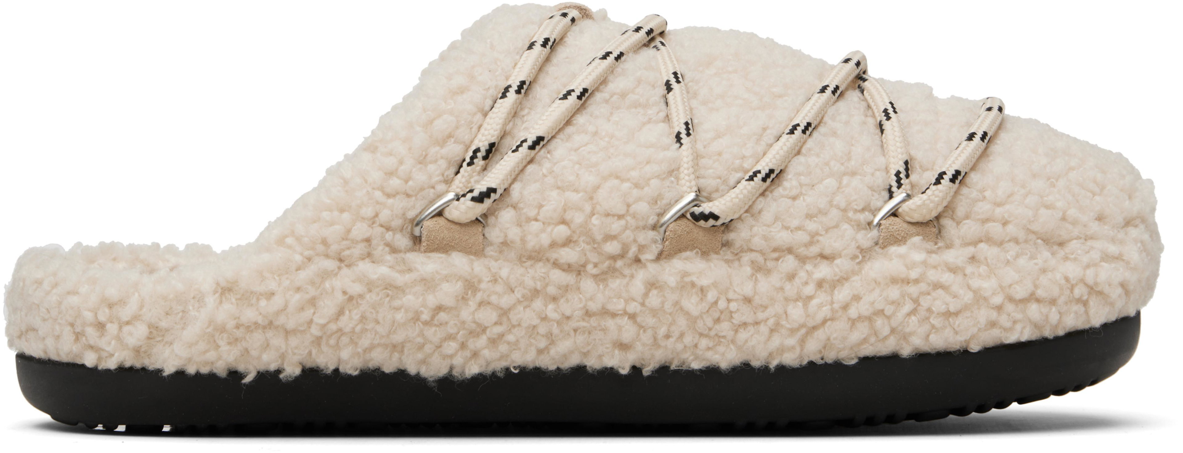 Pink Teddy Slipper Loafers by MOON BOOT